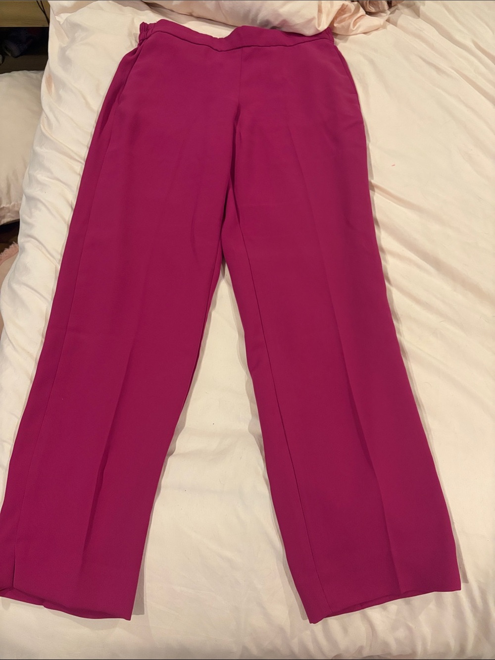 J. Crew Women's Magenta Straight-Leg Dress Pants